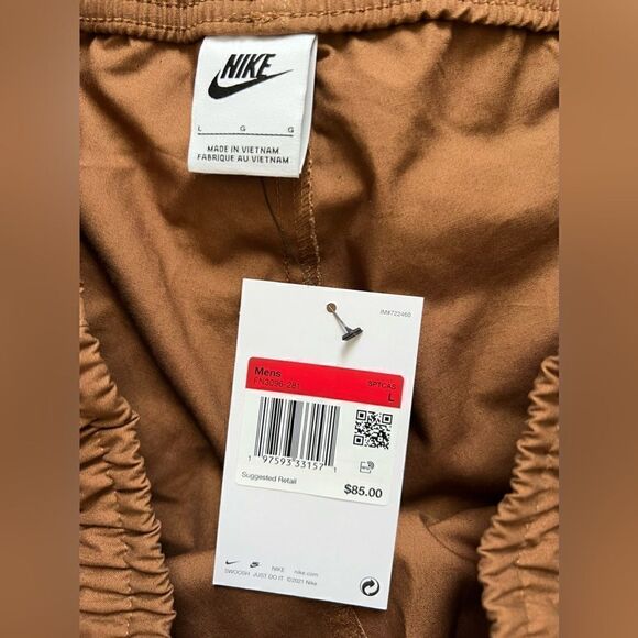 Nike Club Woven Tapered Leg Pants Brown Loose Fit - Picture 7 of 13